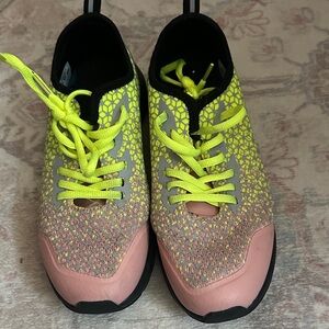 Vibrant Yellow and Pink Sneakers